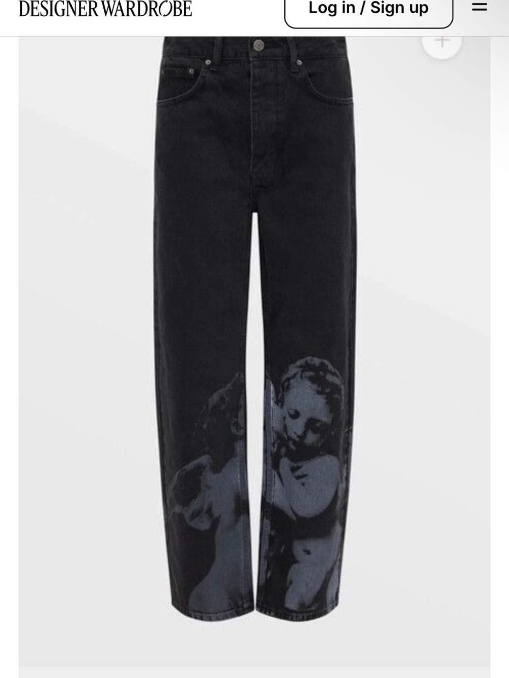 Ksubi Black Jeans with Angel Graphic